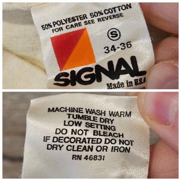 80s VTG Disney Mickey Mouse Tshirt Longsleeve Sz XS Thin Flawed Yellowed Signal - Picture 9 of 10